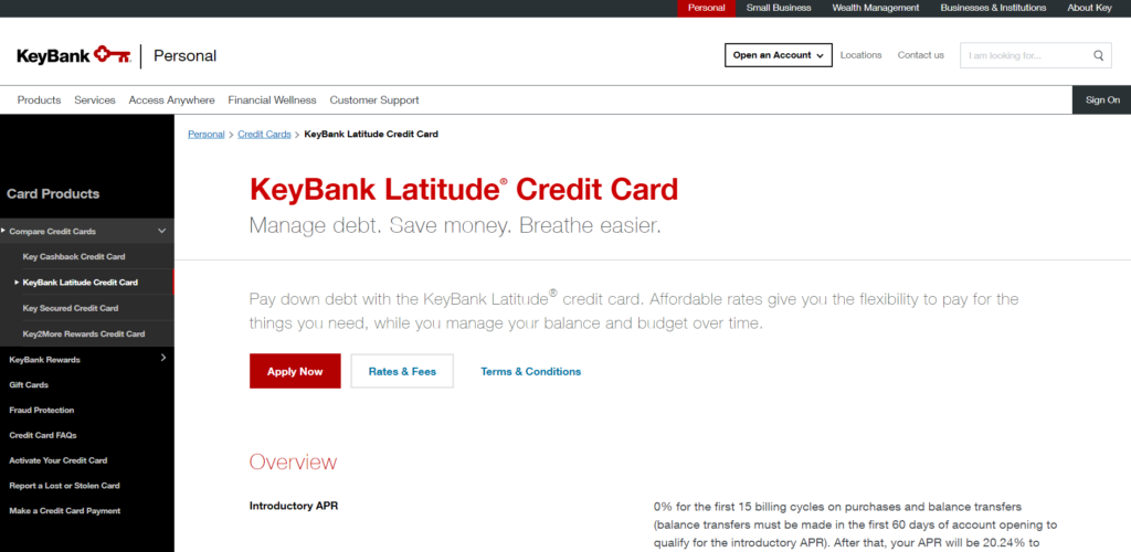 KeyBank Latitude® Credit Card
