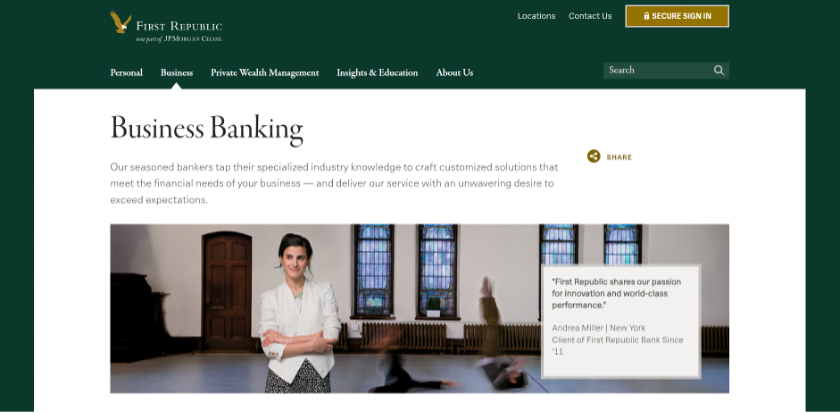 First Republic Bank Business Loans