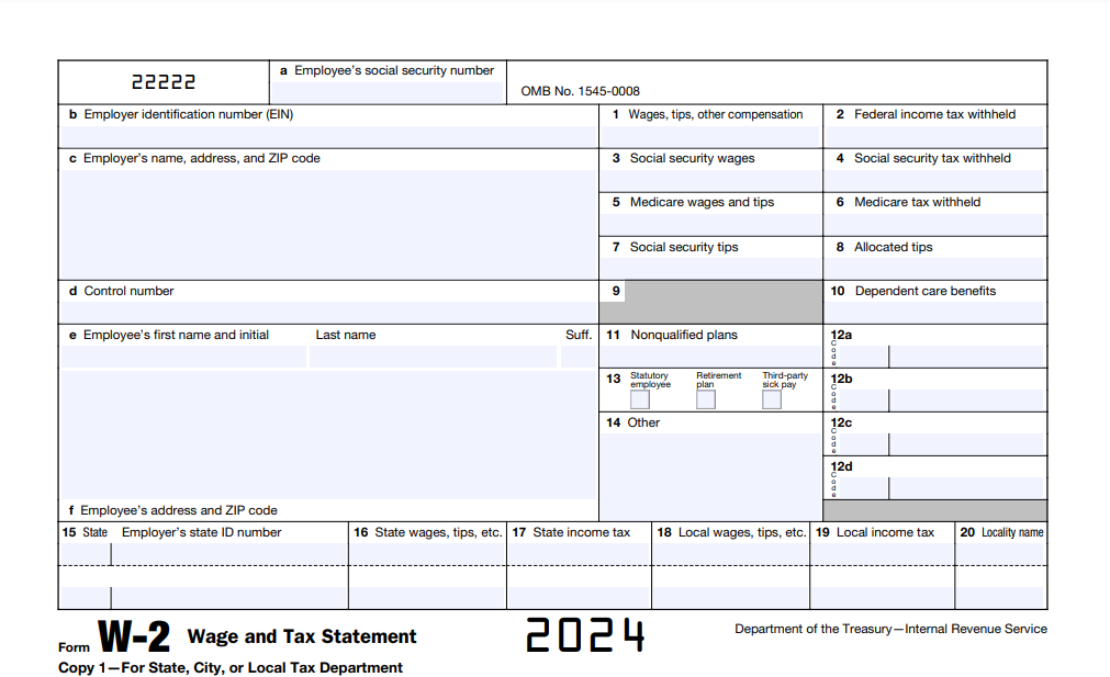 W-2 Form (Wages)