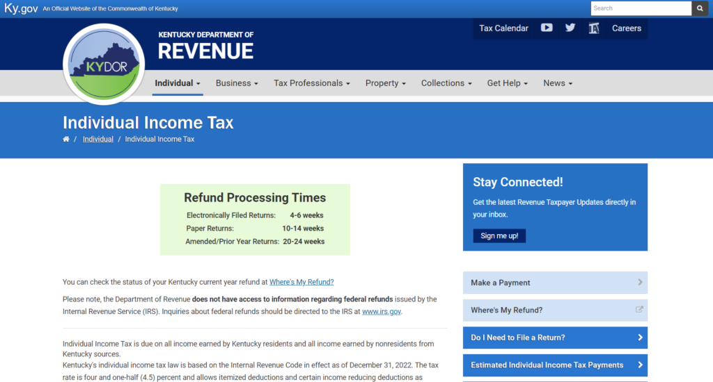 Understand the Kentucky State Tax System